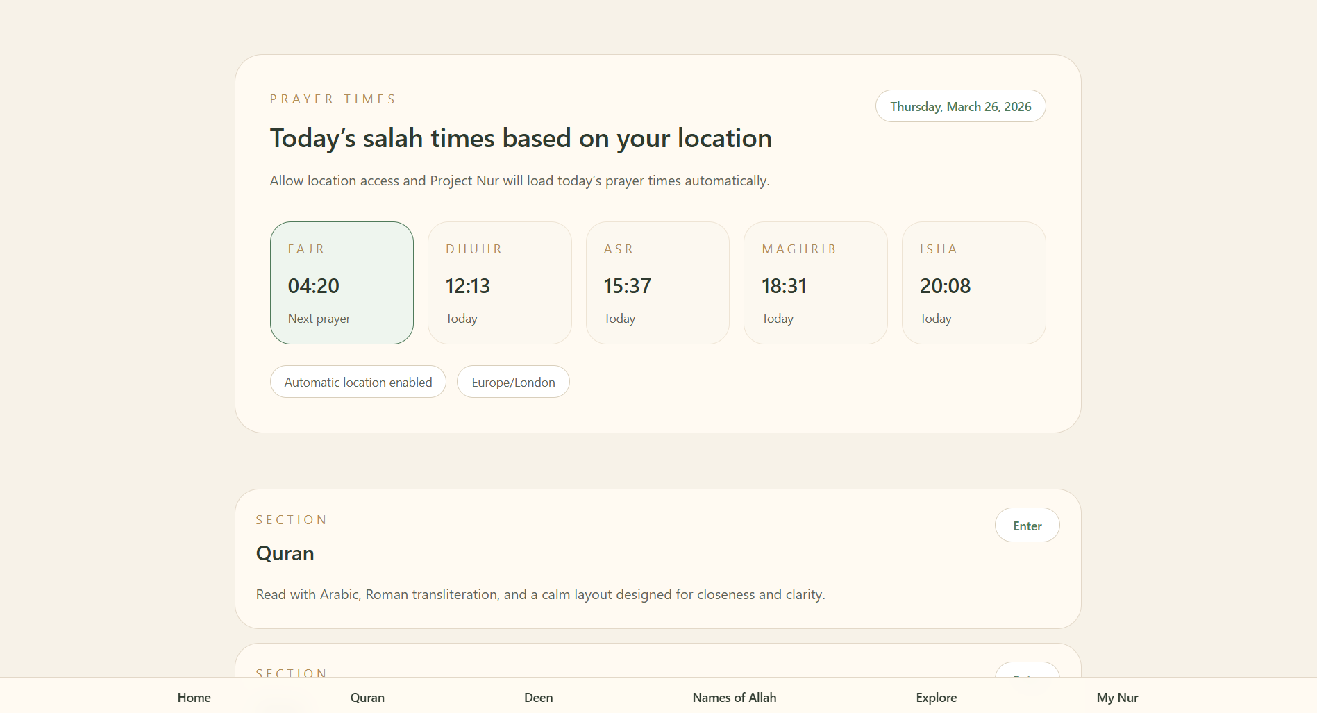 Project Nur screenshot